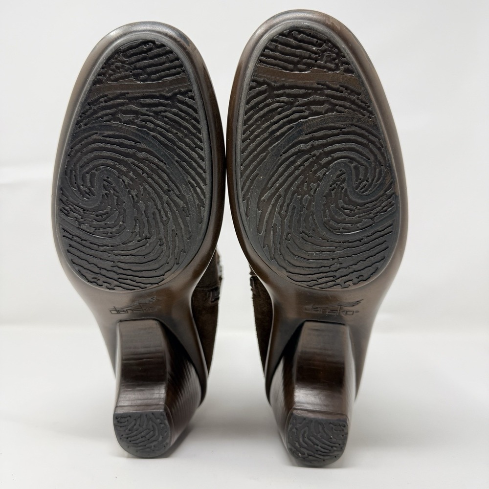 Dansko Ryan Suede Ankle Boots Chocolate Brown 39‎ Size 8.5-9 Buckle - Picture 8 of 10